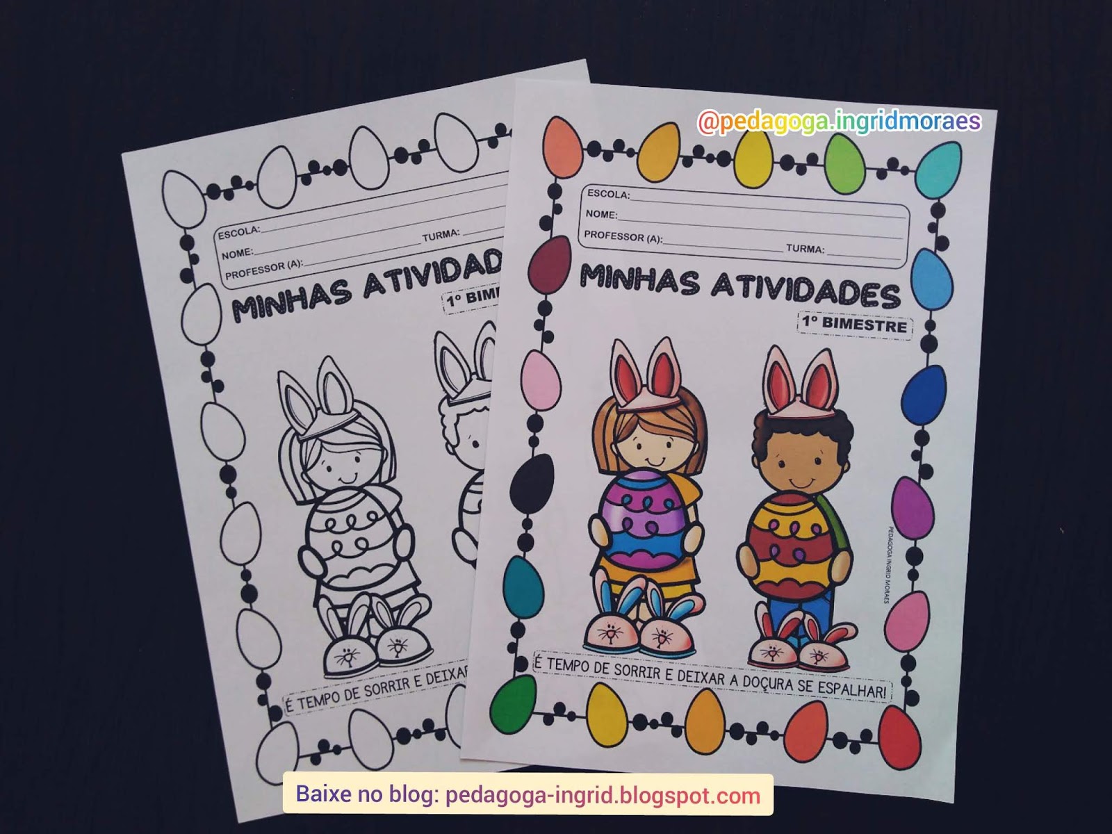 moldura colorida para avaliação