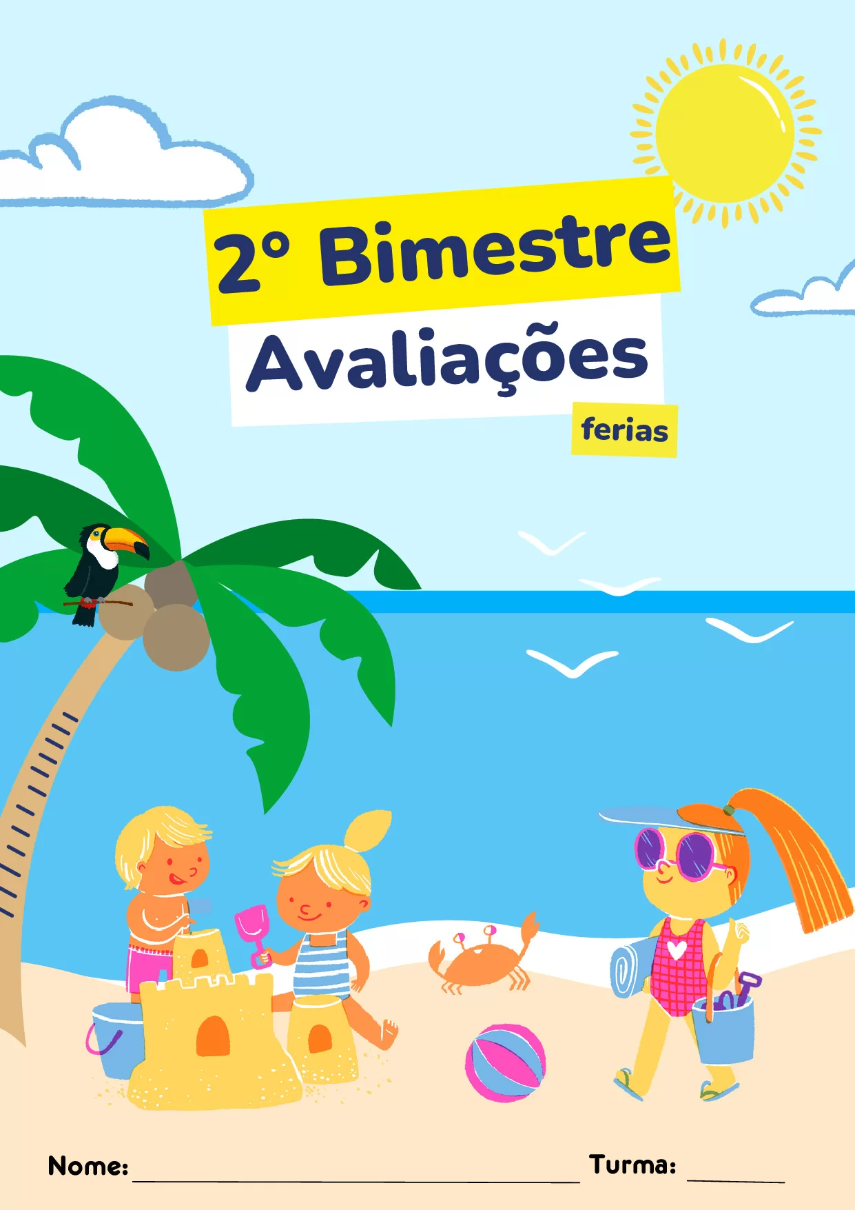 modelo de capa escolar em PDF