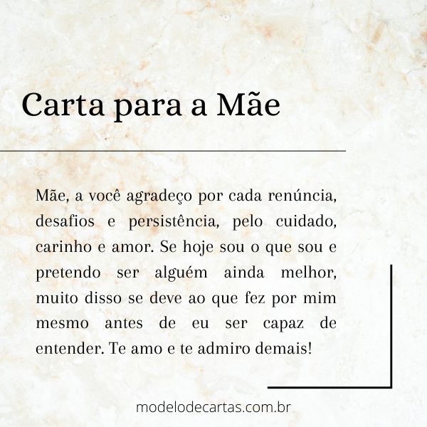 texto de agradecimento para mãe