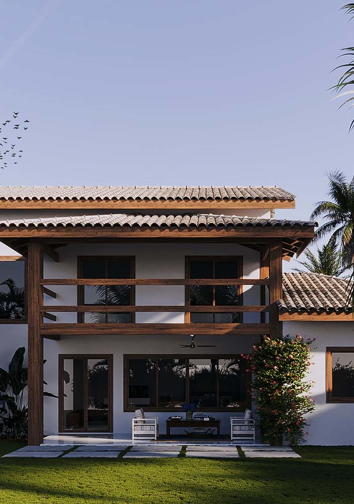 varanda de casa de campo pequena