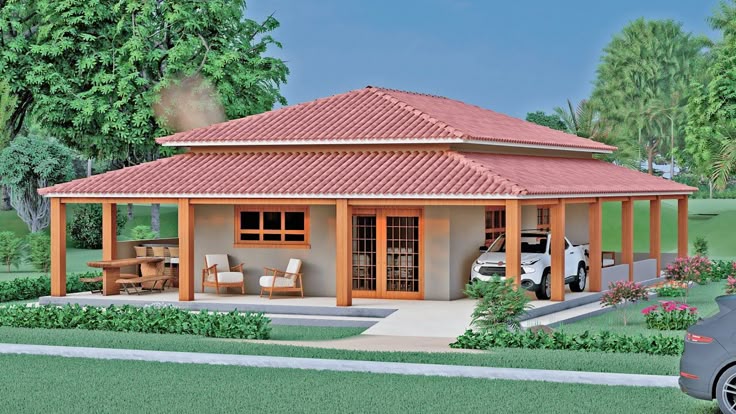 casas de campo rústicas com varanda