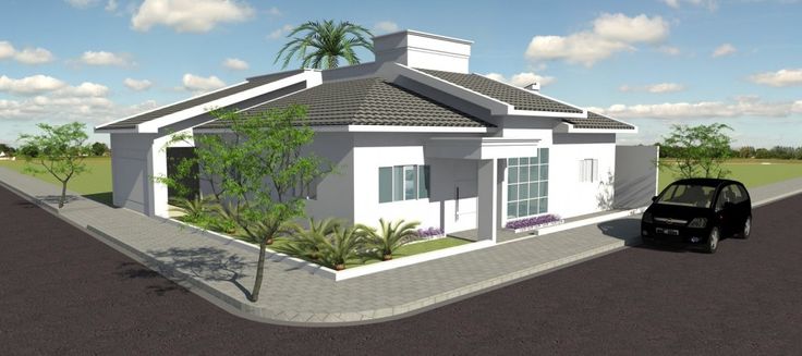 plantas de casas econômicas para esquina