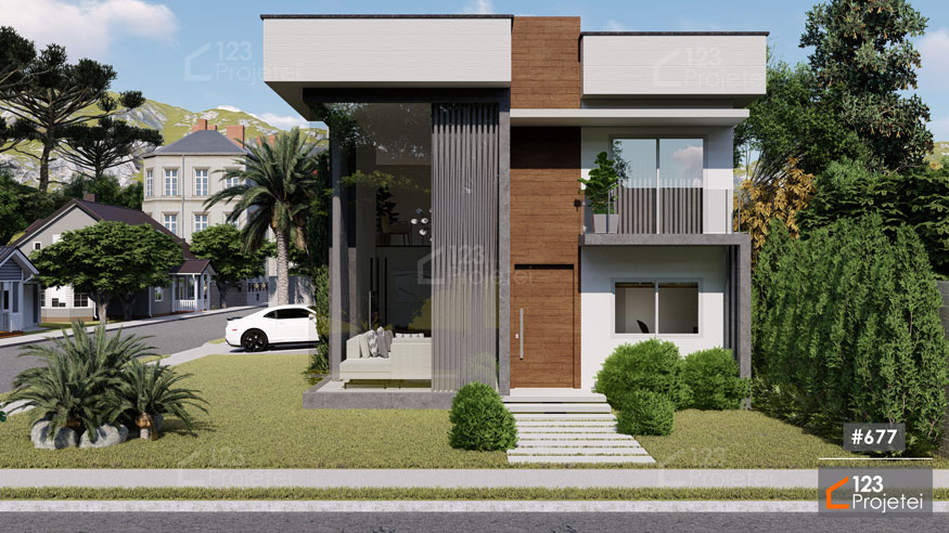 projeto casa pequena de esquina
