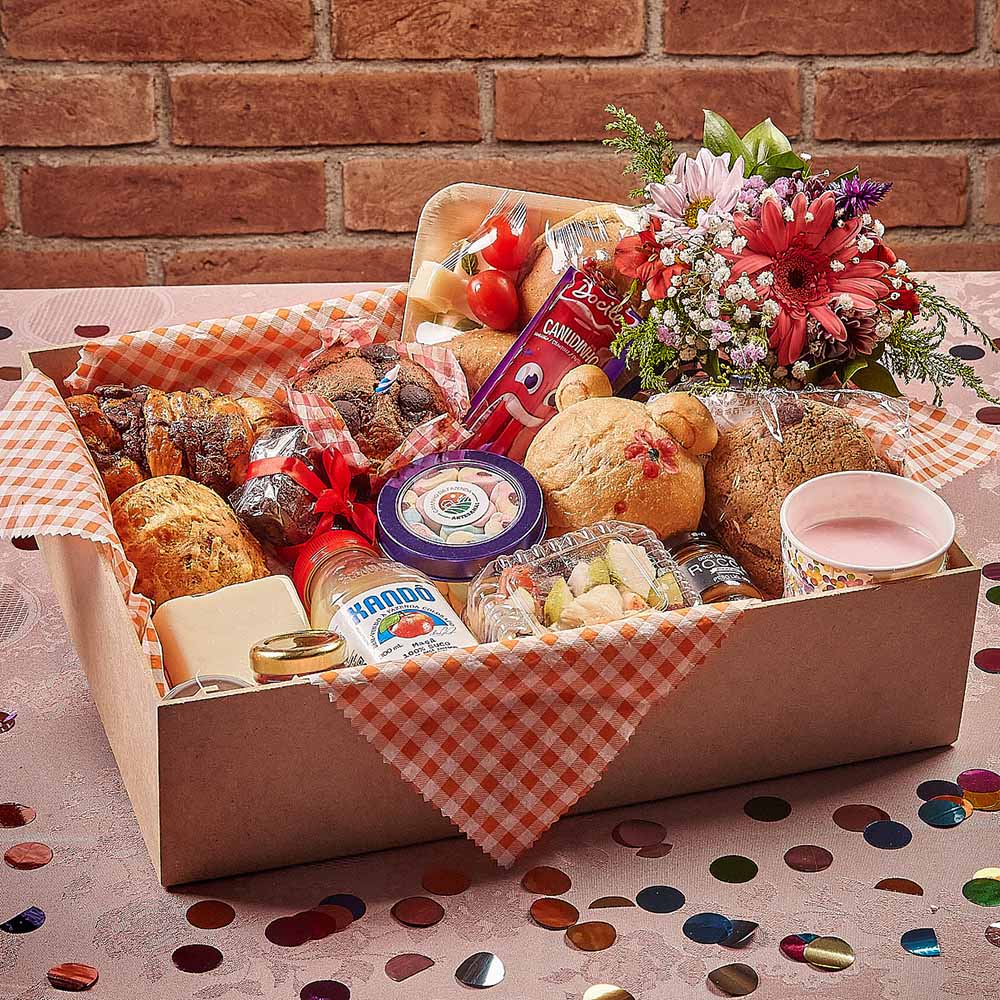cesta de café da manhã para bebê