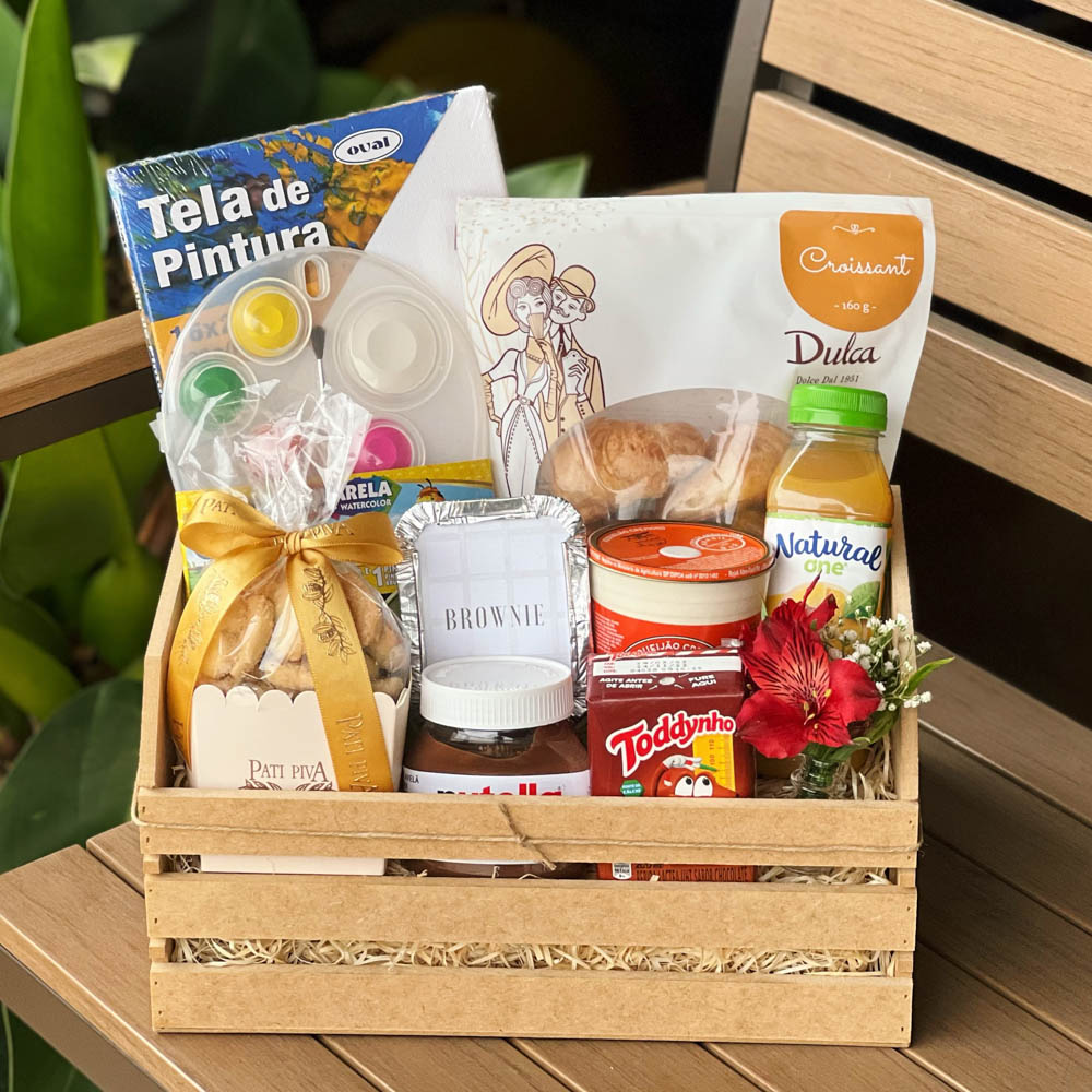 montar cesta de café da manhã para aniversário infantil