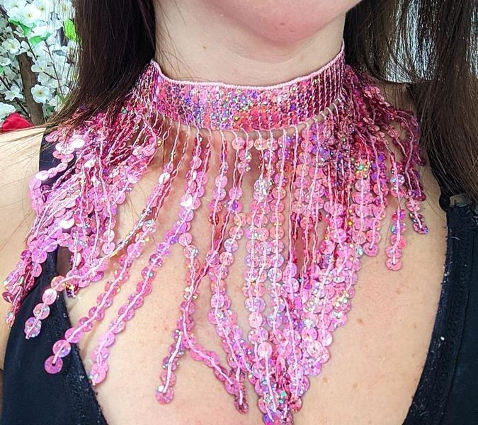 colar de lantejoulas carnaval