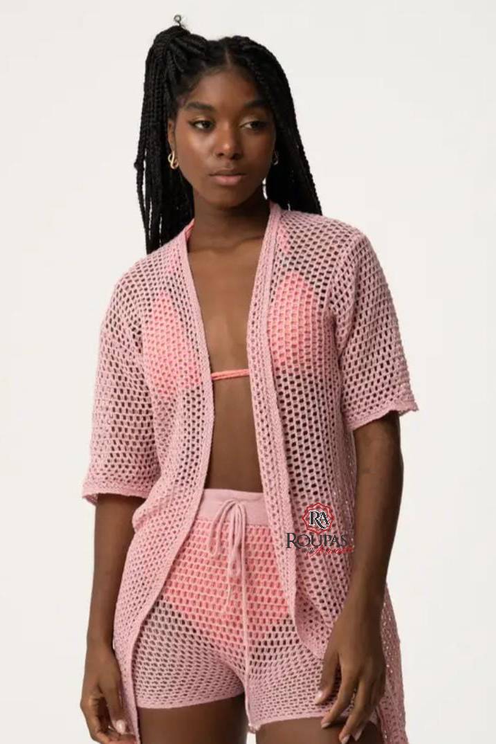 conjunto kimono e shorts