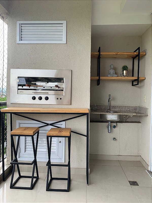 móveis de cozinha em aço carbono
