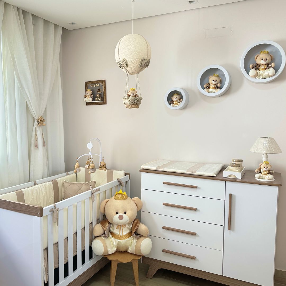 decoração quarto bebê menino urso príncipe
