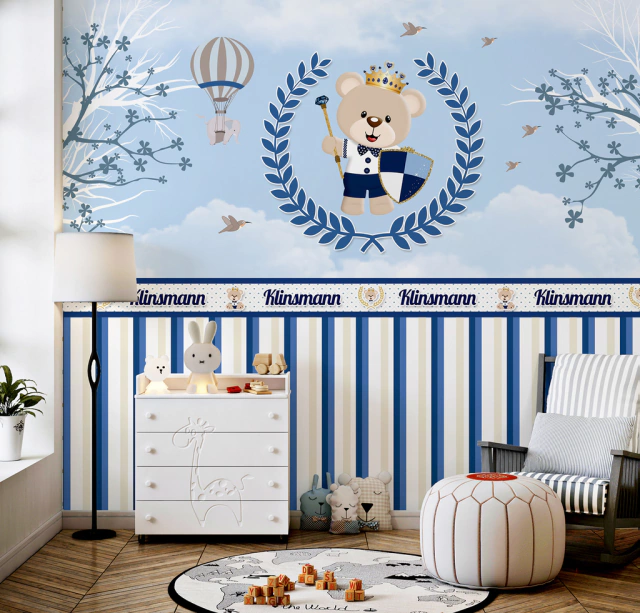 quarto de bebê masculino tema aviador urso
