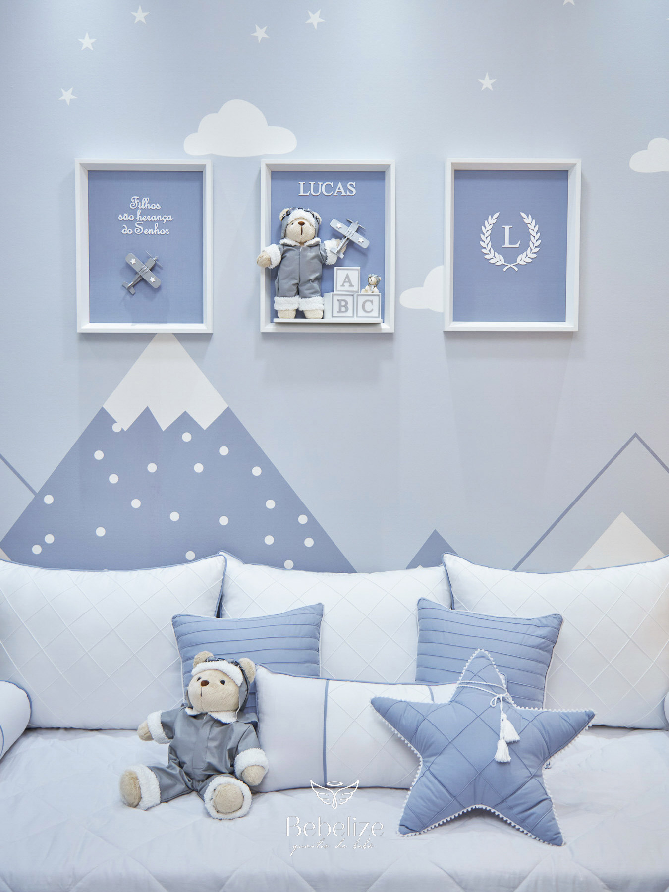 acessórios decorativos quarto bebê masculino urso