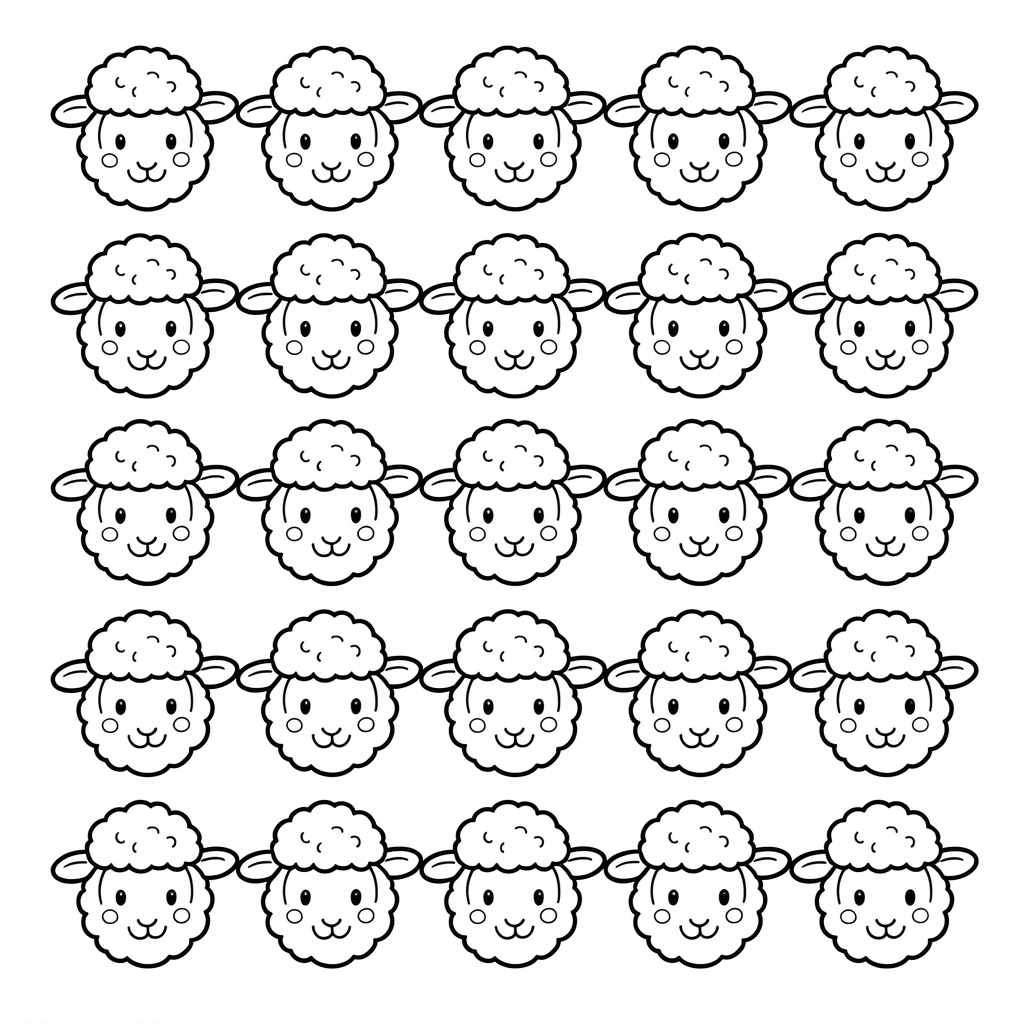 Miniatura de desenhos de ovelha em estilo cartoon, com links de download.