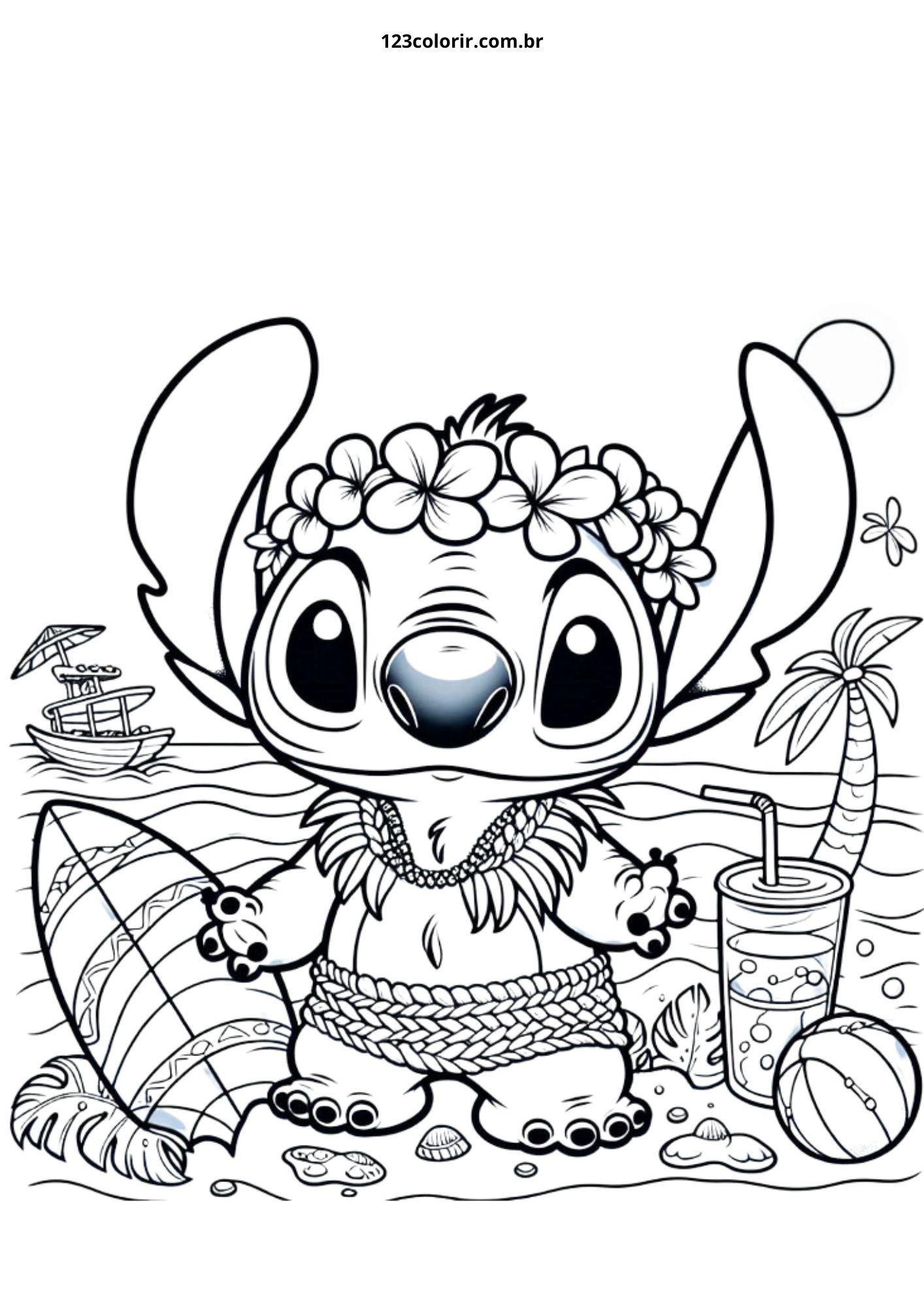 stitch para colorir grátis