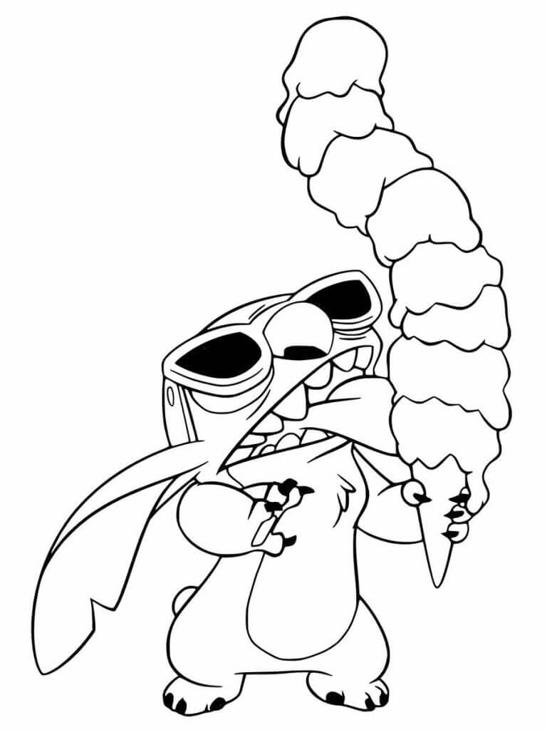 desenhos do stitch e angel para colorir