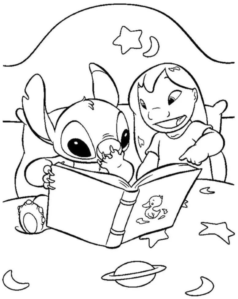 stitch natalino para colorir
