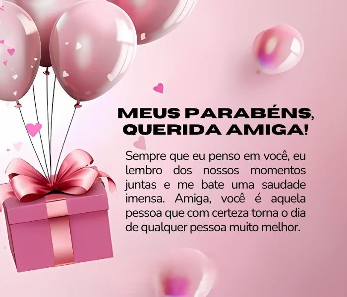 cartão aniversário amiga distante