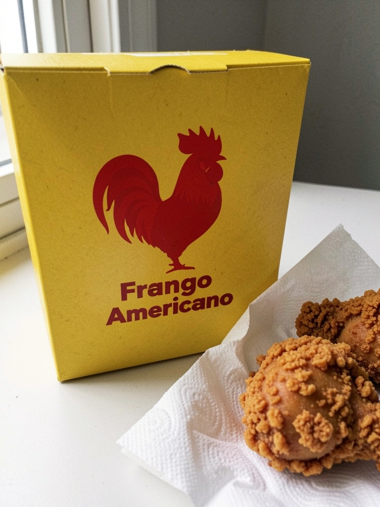 Frango frito americano dourado sobre papel toalha
