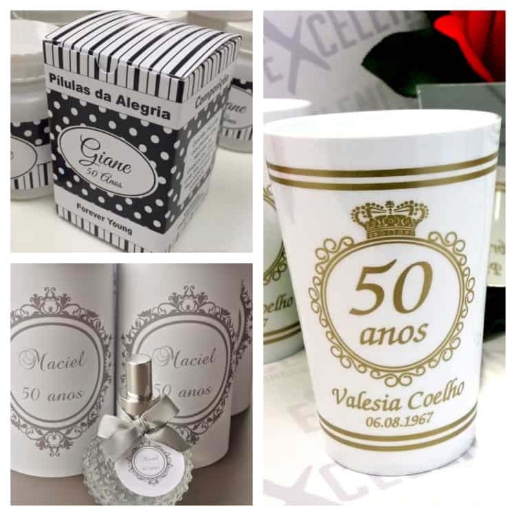 lembrancinhas personalizadas 50 anos
