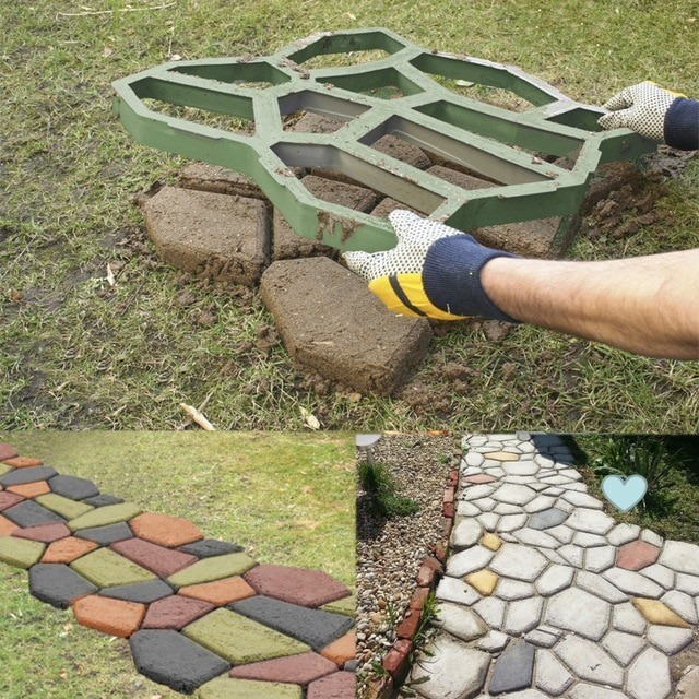 instalação de caminho de pedra