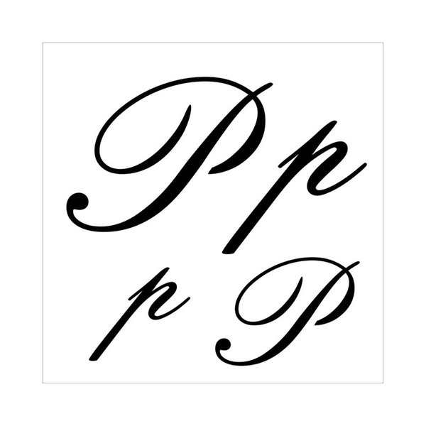 letra P decorativa
