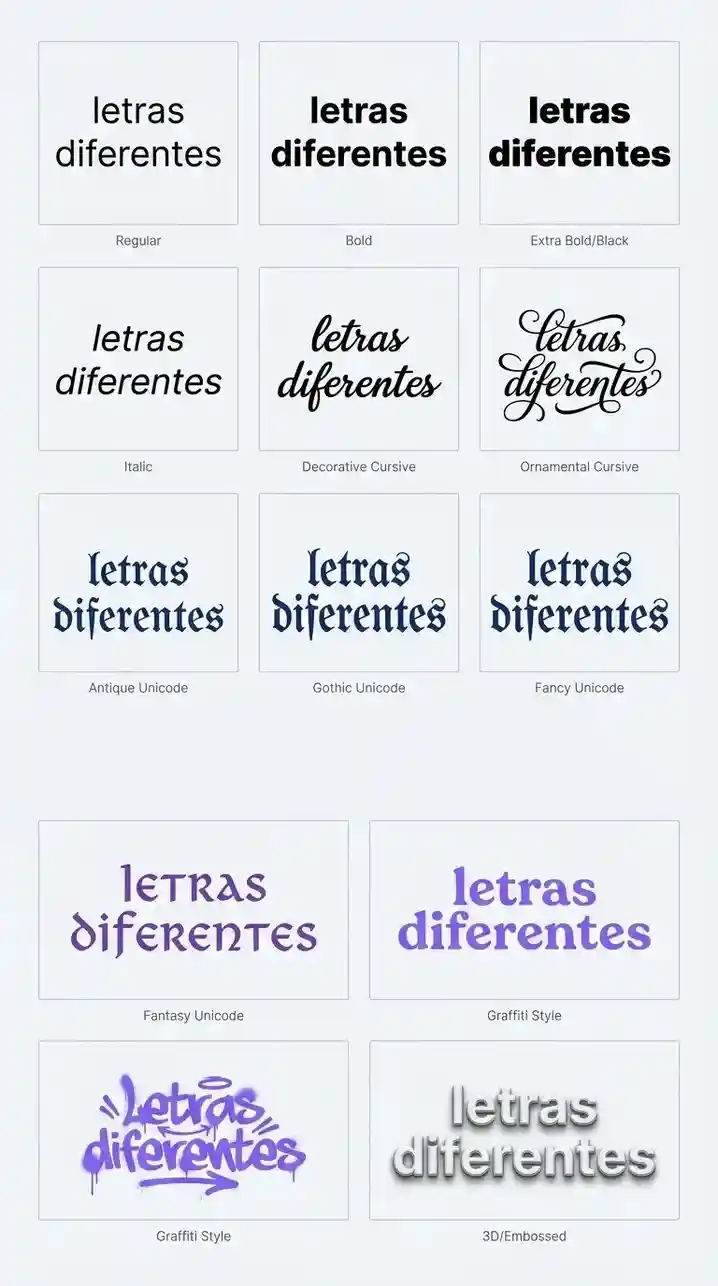 símbolos especiais para copiar