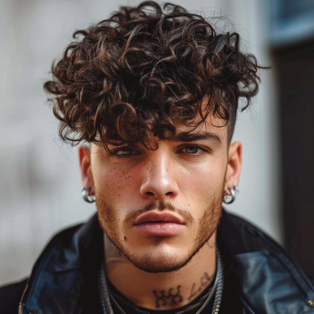 melhores cores luzes cabelo cacheado masculino
