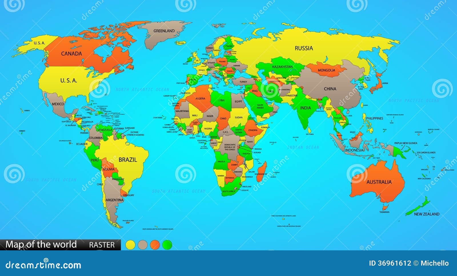 mapa com países e capitais