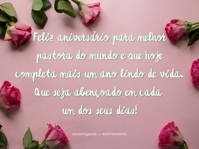 parabéns para pastora querida