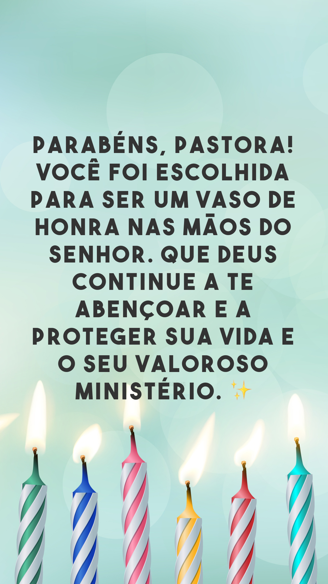 mensagem cristã de aniversário para pastora