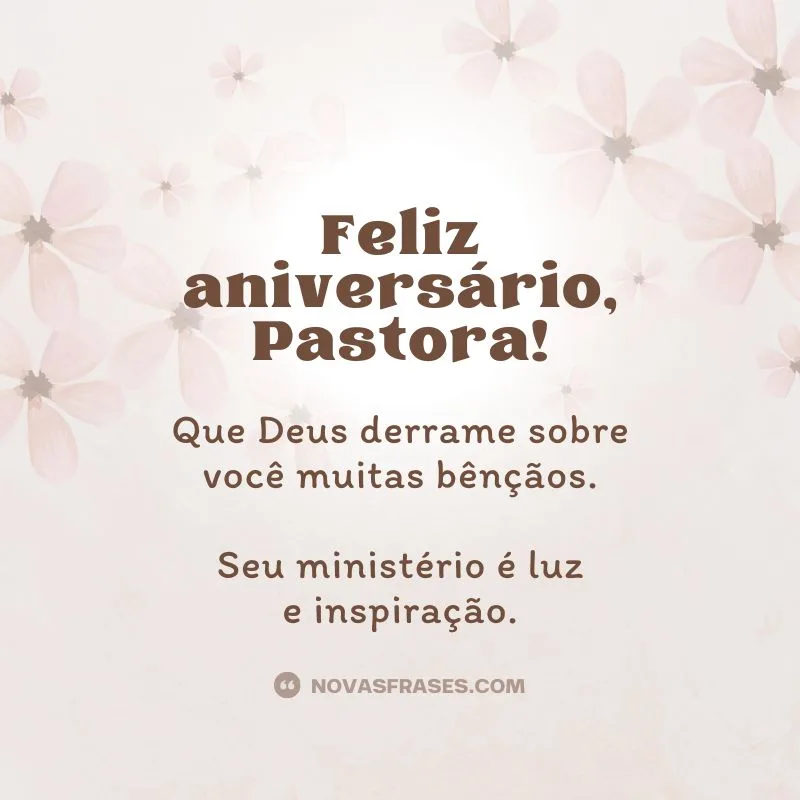 mensagem de aniversário para pastora com versículo