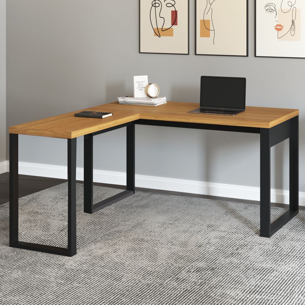 mesa de computador em L para quarto