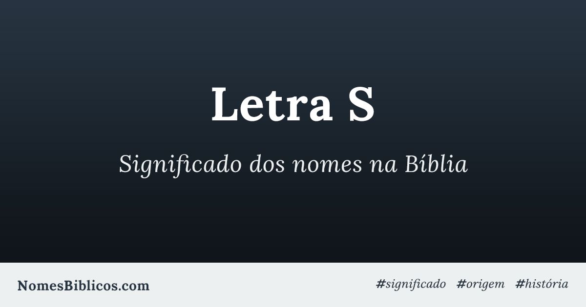 nomes com s e significado