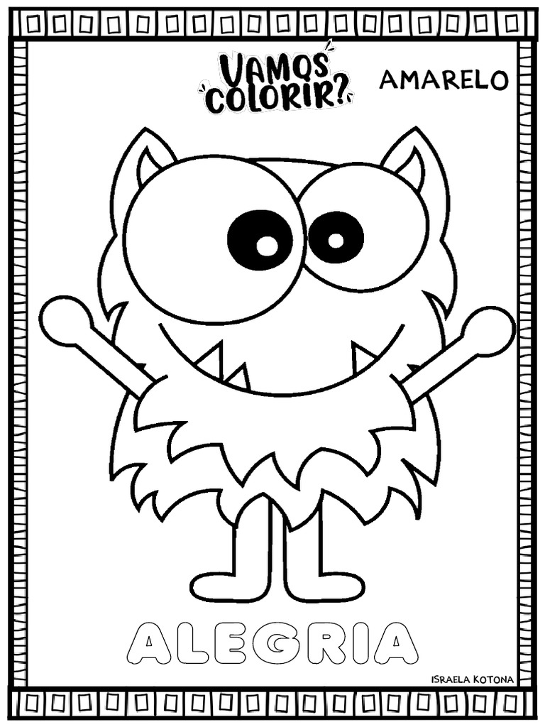 Monstro das Cores para imprimir e pintar