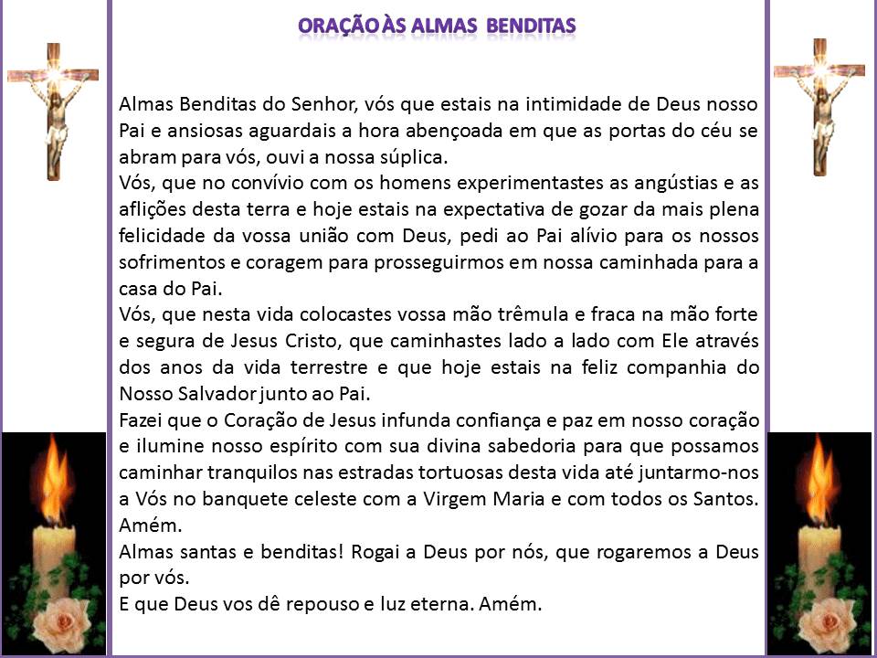 oração pelas almas do purgatório
