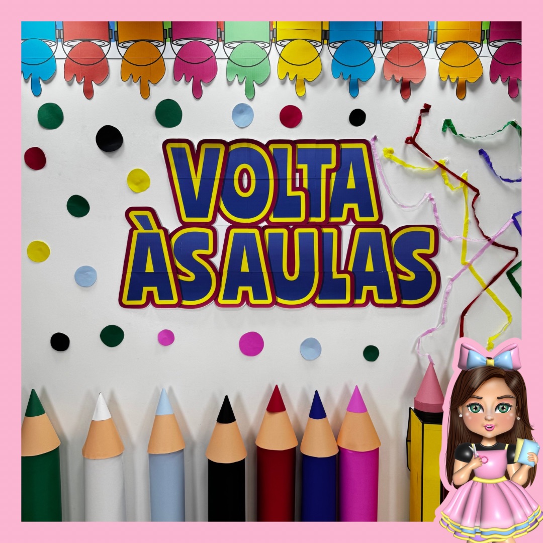 painel de boas vindas volta às aulas para imprimir