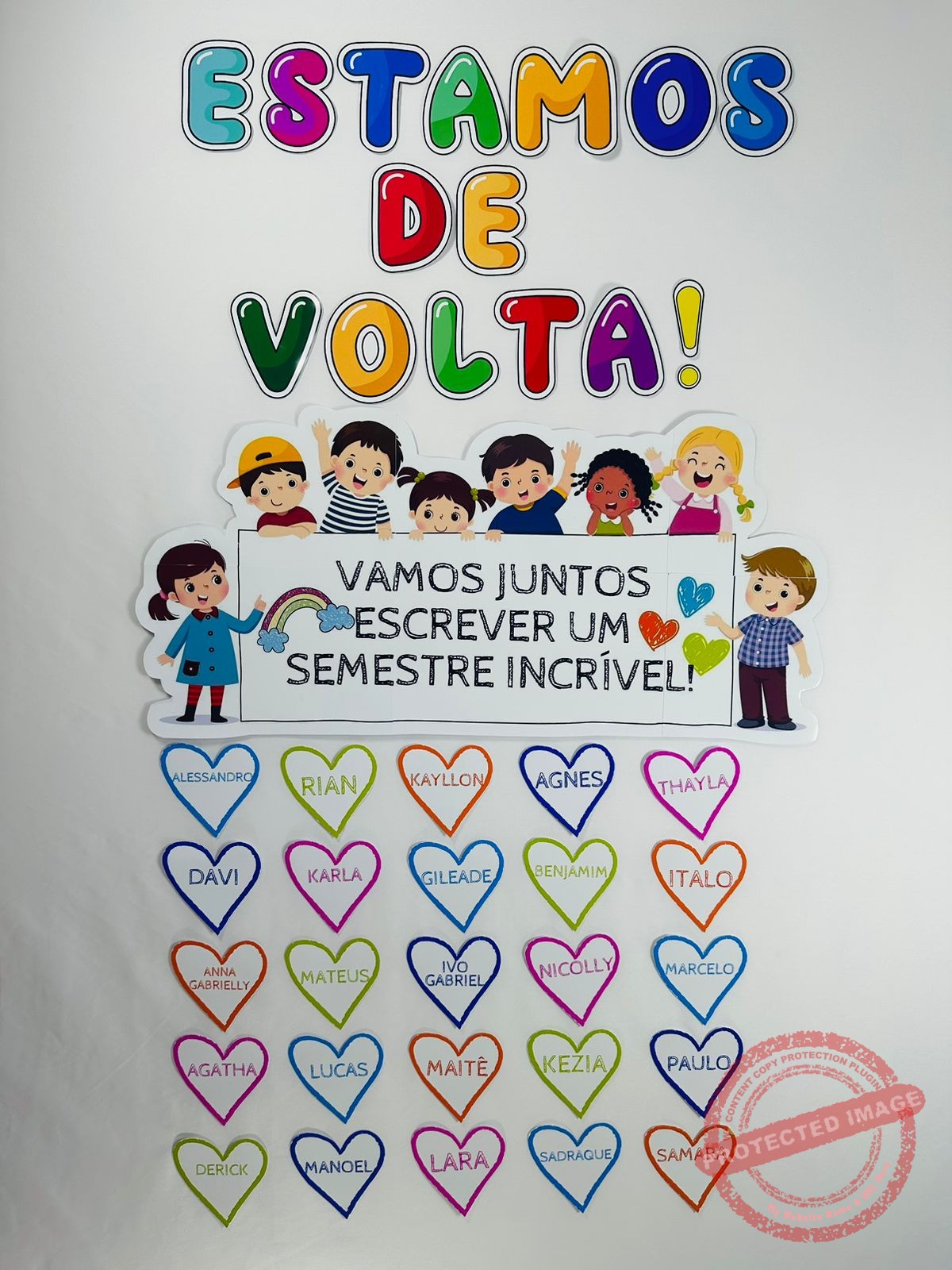 painel volta às aulas educação infantil para imprimir