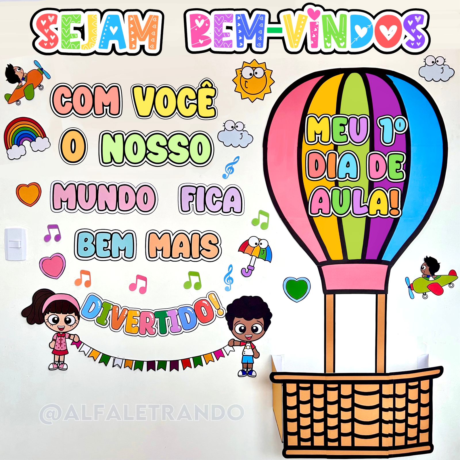 decoração sala de aula volta às aulas impressa