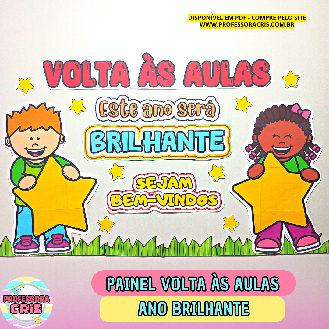 painel volta às aulas educação infantil para imprimir