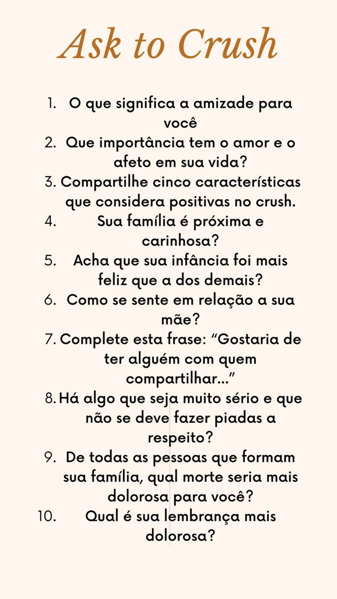 perguntas para namorado fazer para namorada