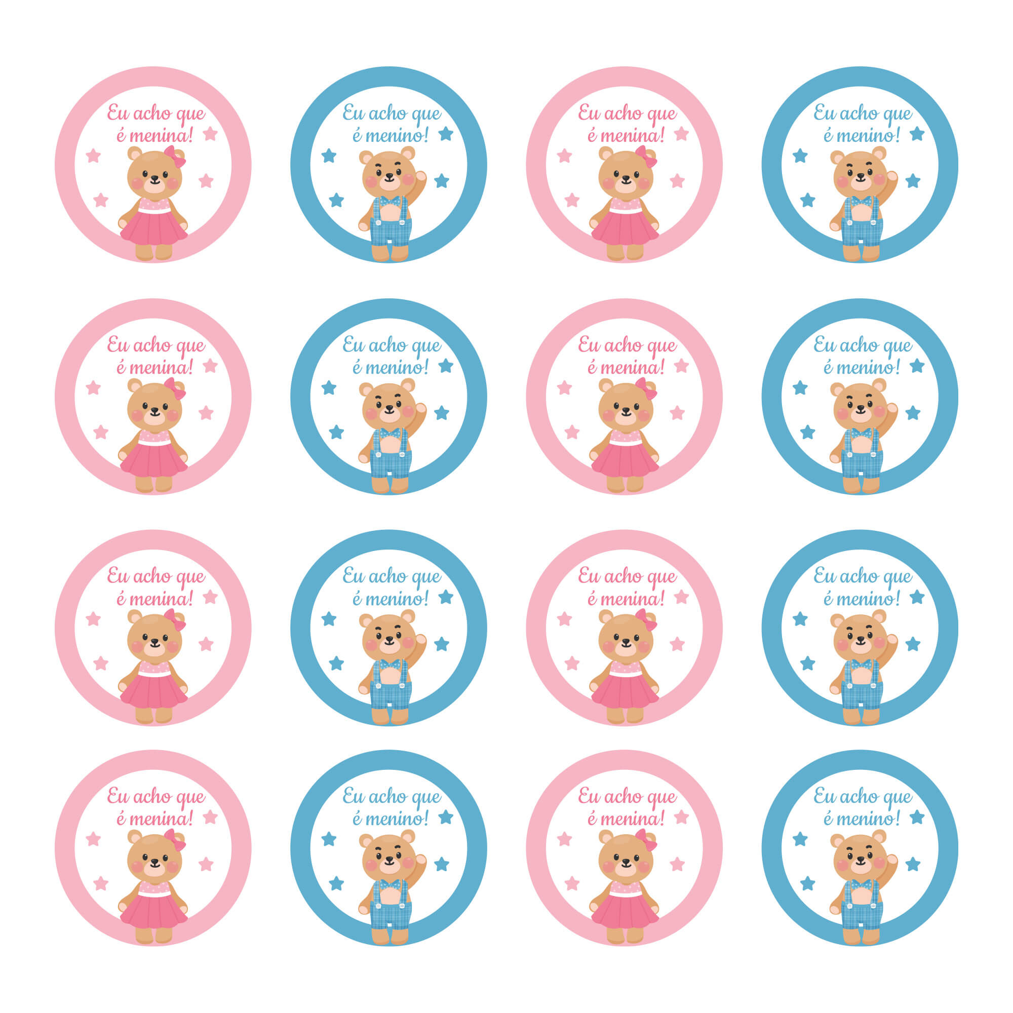 papelaria personalizada chá de bebê menino/menina