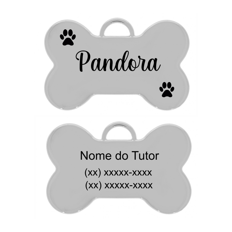 placa de identificação para cachorro