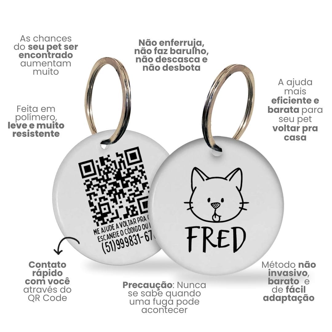 tag de identificação pet