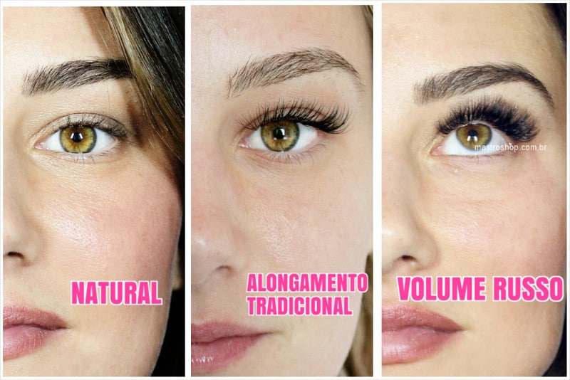 custo volume russo cílios