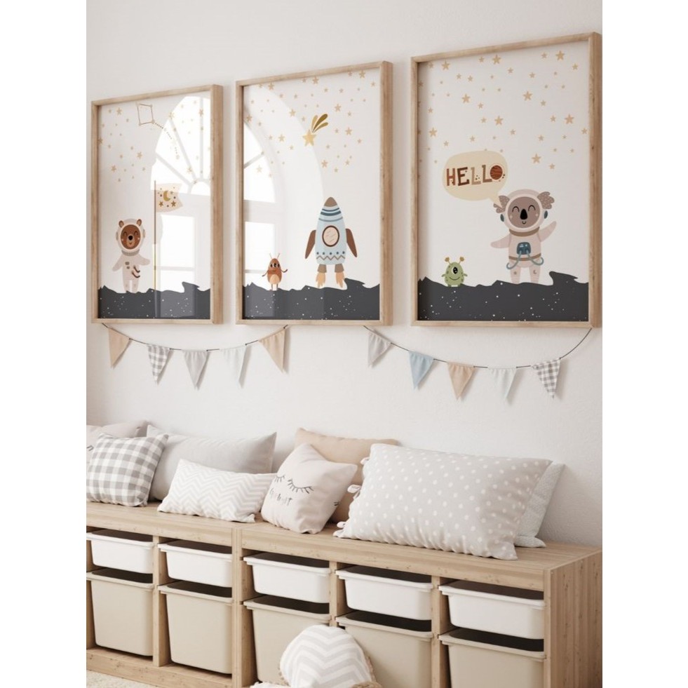 adesivos de parede quarto bebê astronauta