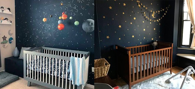 quartos de bebê modernos tema espacial