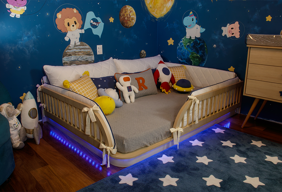 cores para quarto de bebê tema espaço