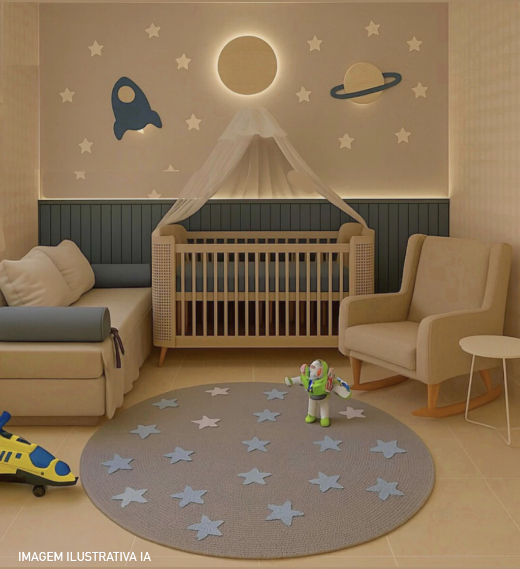 cores para quarto de bebê tema espaço