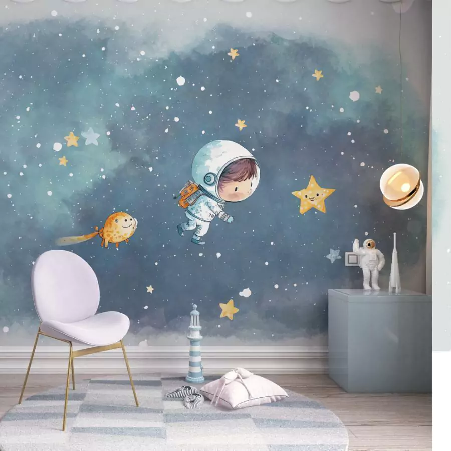 adesivos de parede quarto bebê astronauta