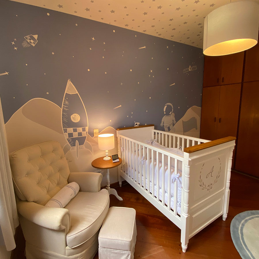quartos de bebê modernos tema espacial