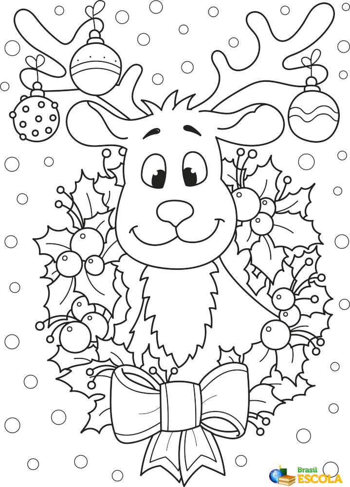 moldes de rena do papai noel para imprimir